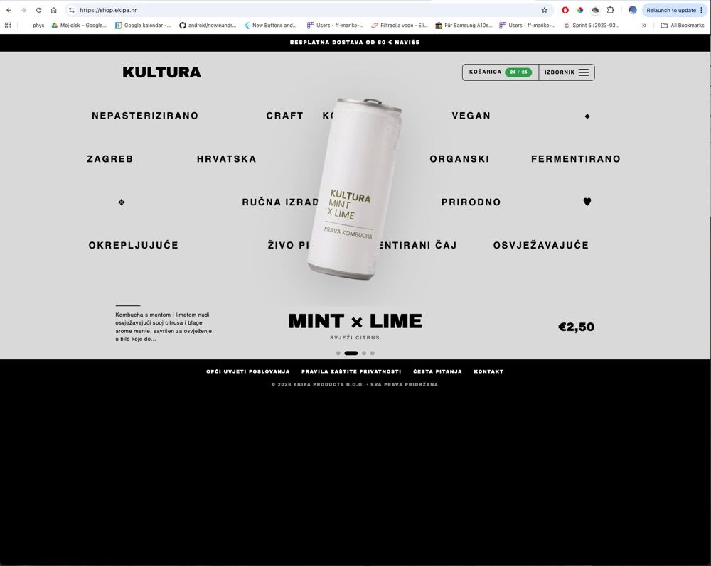 Kultura — webshop kombuche